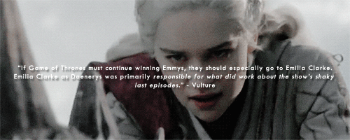 majsalvadxrr: Just some of the many critics praising Emilia’s performance in Season 8no matter what 