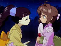 ensetsu:Tomoyo and Sakura — Tomoyo’s adoration of Sakura is beyond cute to me.Gif set [1/??]