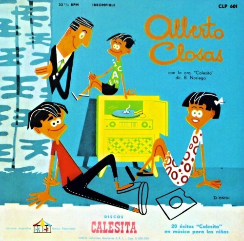 Alberto Closas con la orchestra Calesita, 1950s. Cover by D'Orsi.