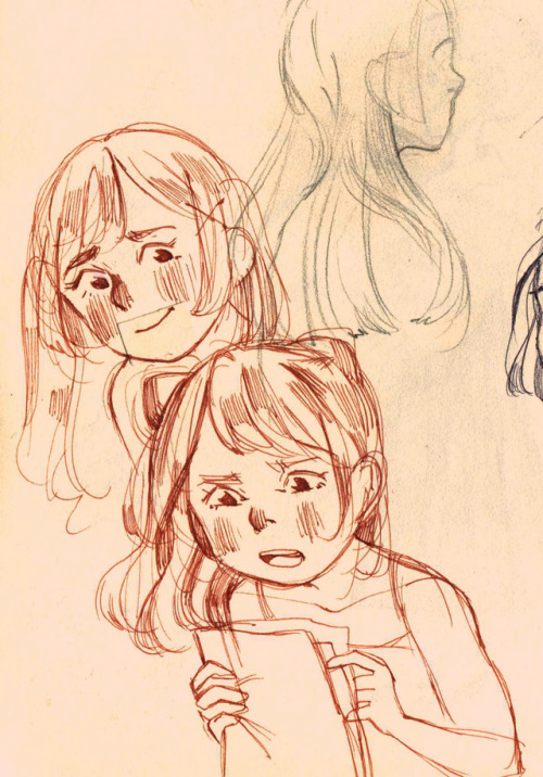 there’s so many kasumi and arisa an my summer-autumn sketchbook&hellip; today i scanned all pages an