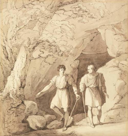 Alcibiades y Timon por Richard Westall, finales del s. XVIII, primer tercio del XIX
