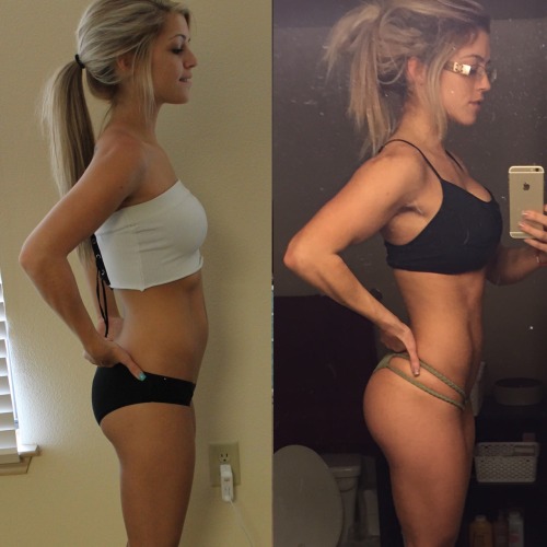 lifeisgood95:  blondevsworld:  When people want to piss on your progress because it’s not the “same pose”…blow me.  Second pic from today after a full day of food, maybe I’ll take another one tomorrow pre-food-including-too-many-PB-m&ms