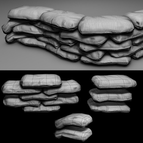 Day 4 of my #100daysof3d. You know you want it! It’s sandbags! Just learned the correct low to