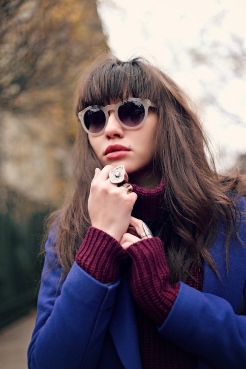 (via Natalie Off Duty: REISS LONDON// BLUE & BURGUNDY)