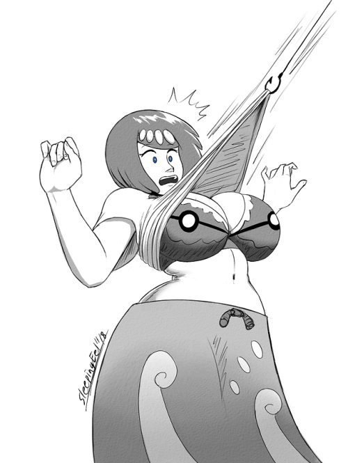 grimphantom2:  ninsegado91:  sleepingeelartblog:  Commission for zeronos12 of Lana’s mom somewhat got a hook on her shirt mufufufufufufufu -w-;  Reel her in  Go for the skirt!  @slbtumblng gone fishing~ ;9