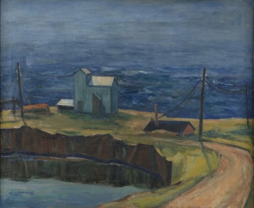 Kustavi   -    Eva Cederström 1945, Finnish,1909-1995Oil,  60 x 72 cm.