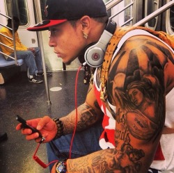 ruddycherry:  subwayseries:  Tatted papi   Major #RuddyCherry