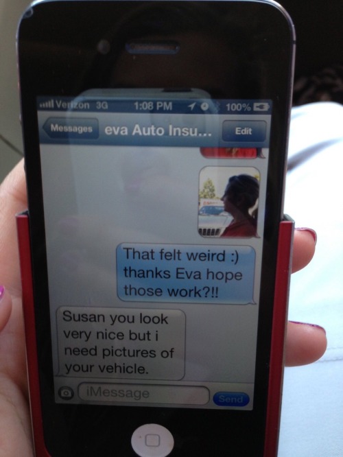iused-tolove-her:  “That felt weird”“Susan you look very nice but I need pictures of your vehicle”