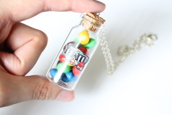 circuit:  New jewellery I made in my store now:  https://www.etsy.com/shop/VeryTalesJewellery M&amp;Ms in a bottle necklace, tiny Chinese takeout box stud earrings, Kit Kat bar necklace and Butterfinger bar necklace c: