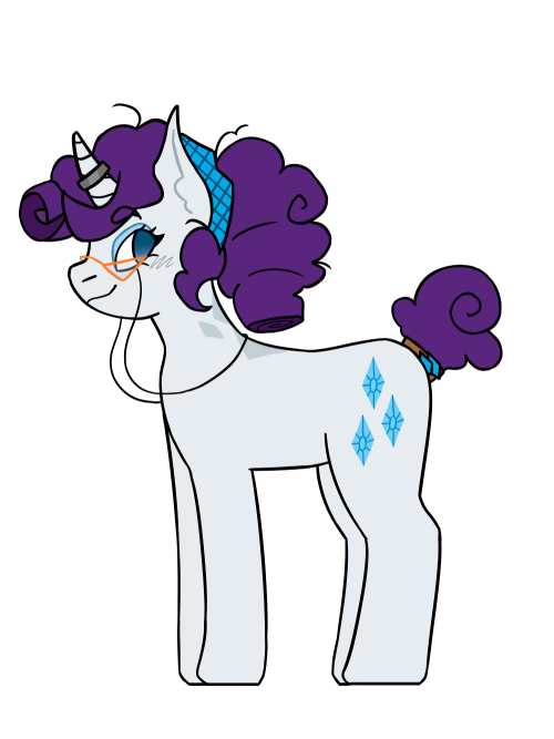 di-verse-mlp: Name: Rarity Description: Fashionista to the very end, Rarity still runs her clothes l