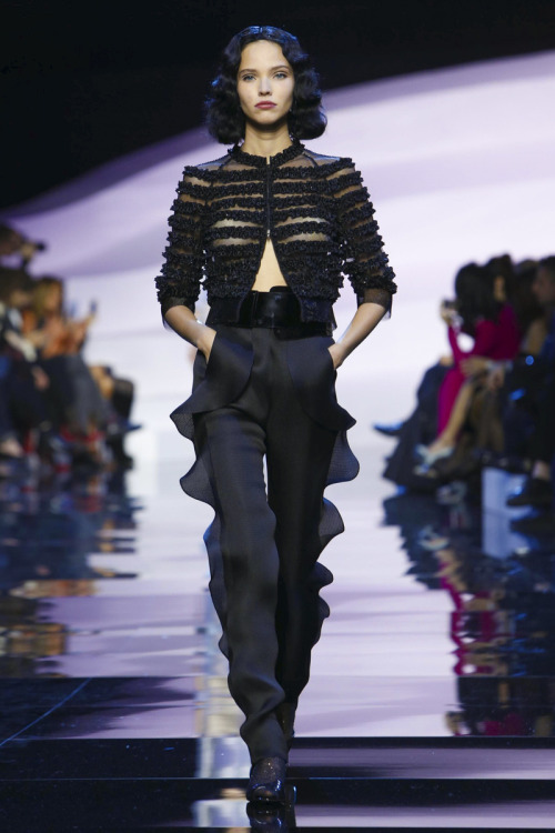 wowsoclassy:  Sasha Luss at Giorgio Armani Privé Couture Spring/Summer 2016 
