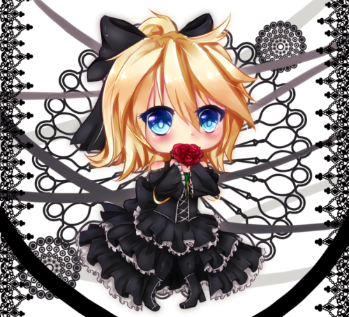 twin-tailed:  Imitation black - Kagamine len by dathie 