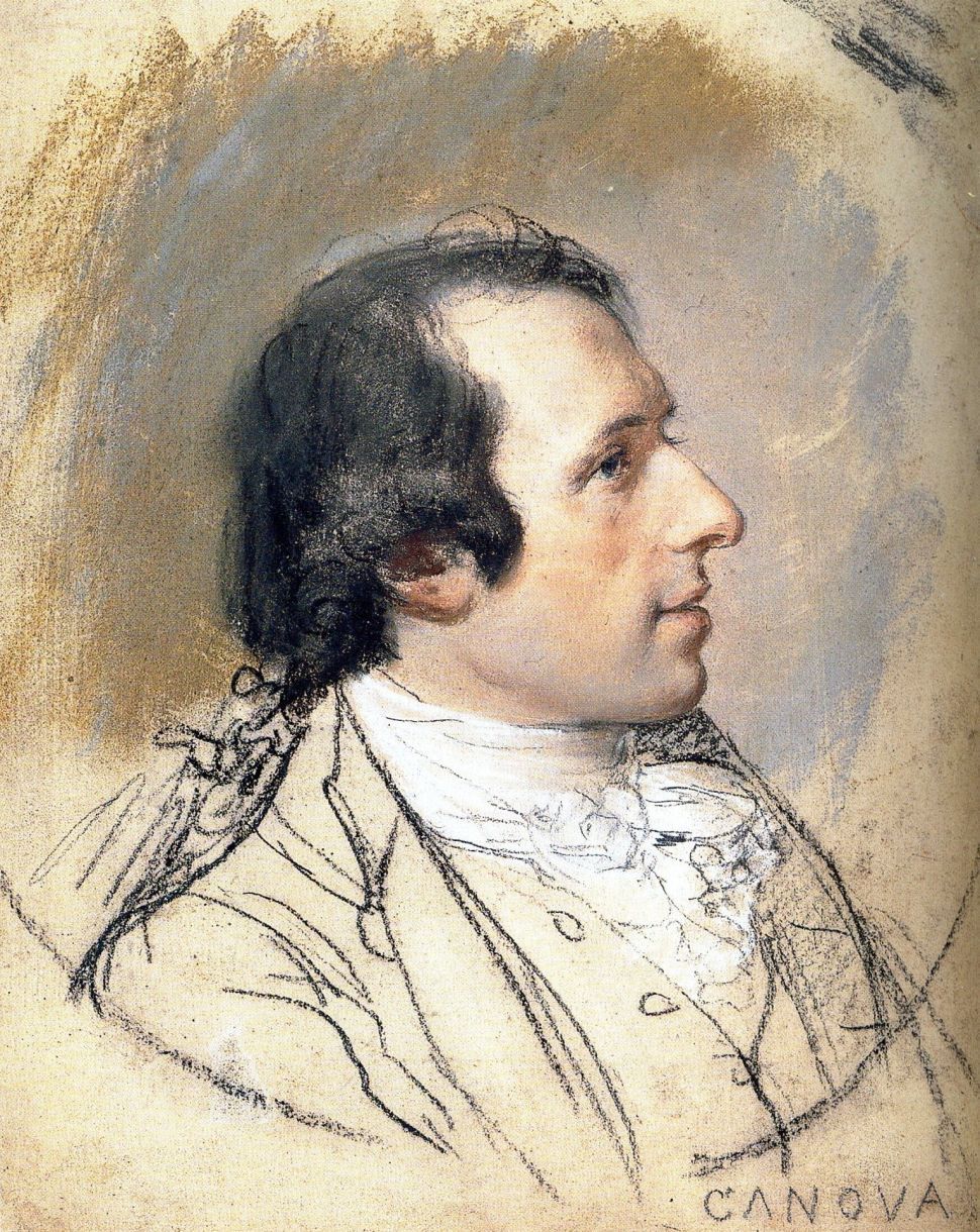 Antonio Canova, sculptor, by Hugh Douglas Hamilton, 1790 