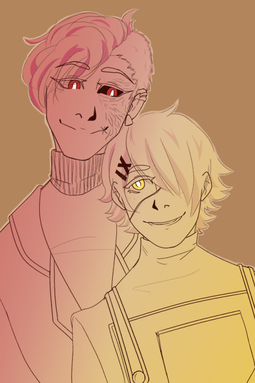 I tried my hand at aging up Oliver and Fukase!  Soooo in my mind theyre like&hellip; 17 ish here or 