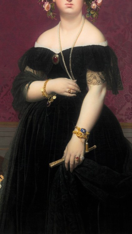 die-rosastrasse:  Jean-Auguste-Dominique Ingres French, 1780-1867Portrait of Baronne de Rothschild&n