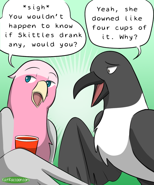 firestarterstudios:  devlynblaise: katswenski: Don’t mix alcohol and energy drinks, kids, it’s not good for you. Neither is drinking four solo cups worth of energy shots.   My website – My Instagram (NEW!) – See me on LINE Webtoon!     @pepperandpals