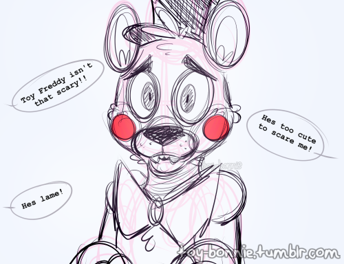 toy-bonnie:  I had an anger moodswing. And a need to practice more bears.Why do so many people hate Toy Freddy. Hes awesome.