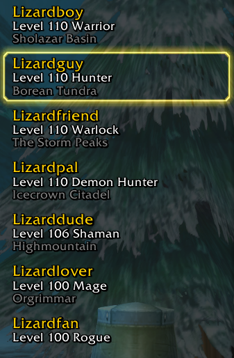 bad-warcraft-advice: bad-warcraft-advice:  Become The Lizard.  People are still giving this notes so I figured I’d give you an updated list  
