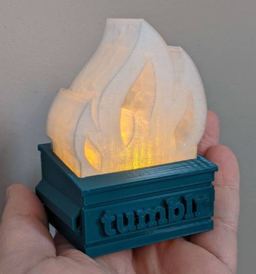 kedreeva:kedreeva:We’ve been losing power due to winter storms lately so my partner 3D printed me a tealight “to fill in for tumblr when you’re offline”anyway this should be official merch imoIf you’re wondering why I will