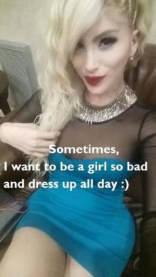 feminizationfantasymtf:  hiphypno:  And I never want to take it off! Who doesn’t love dressing up?   Male to female transformation. You want this and so much more…..  Become a woman and feminize your mind to the point of no return Once you start to