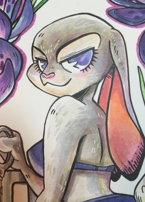 birchly:  kathudsonart:  Sexy Judy for my friend @birchly    Lovely gift from @kathudsonart  :D  That is an awful lot of night howlers but… seems worth the risk