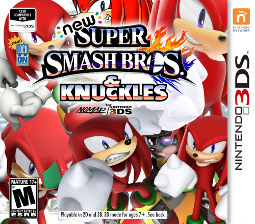 New™ Super Smash Bros. & Knuckles for SEGA Nomad and Nintendo 3DS with New™ Lock-On Technology!Also compatible with Nintendo 2DS, New™ Nintendo 3DS, New™ Nintendo 3DS LL, New™ Nintendo 3DS XL, Ye Olde Nintendo 3DS and Tiger Gamecom.