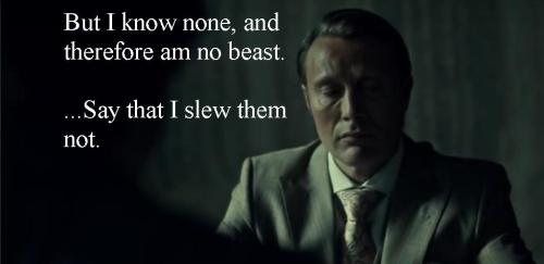 hannibalhasmyheartinhand:In which Hannibal is Richard the Third and Will is Lady Anne.Hannibal/Shake