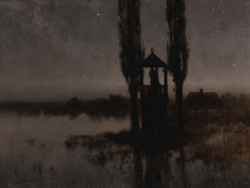 oldpaintings:  Nocturnal Marshland, 1918 by Józef Rapacki (Polish, 1871–1929)