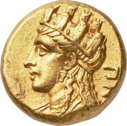 Archaicwonder:  A Rare Coin Showing Two Aspects Of Aphrodite, The Goddess Of Lovethis