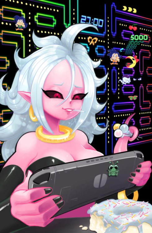 I made a new print fueled by by Pacman CE2 Plus music, been meaning to draw some Android 21 for a wh