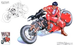 weformlikevoltron:  excerpt from official &lsquo;Akira&rsquo; artbook i love how you can see whats under the motorcycle fairings. the guts of the bike.