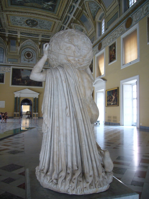 records-of-fortune:The Farnese Atlas. A Roman (c. AD 150) marble copy of a Hellenistic original. The