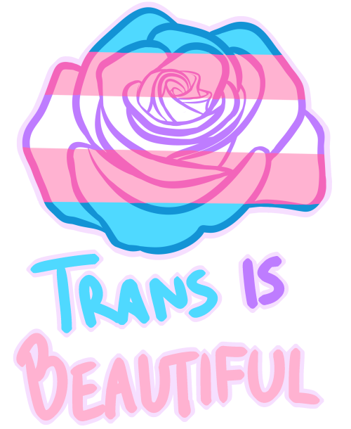 vyscera:Put a few new designs up for trans pride!  grab a sticker, print, bag, ect:  rose w words   