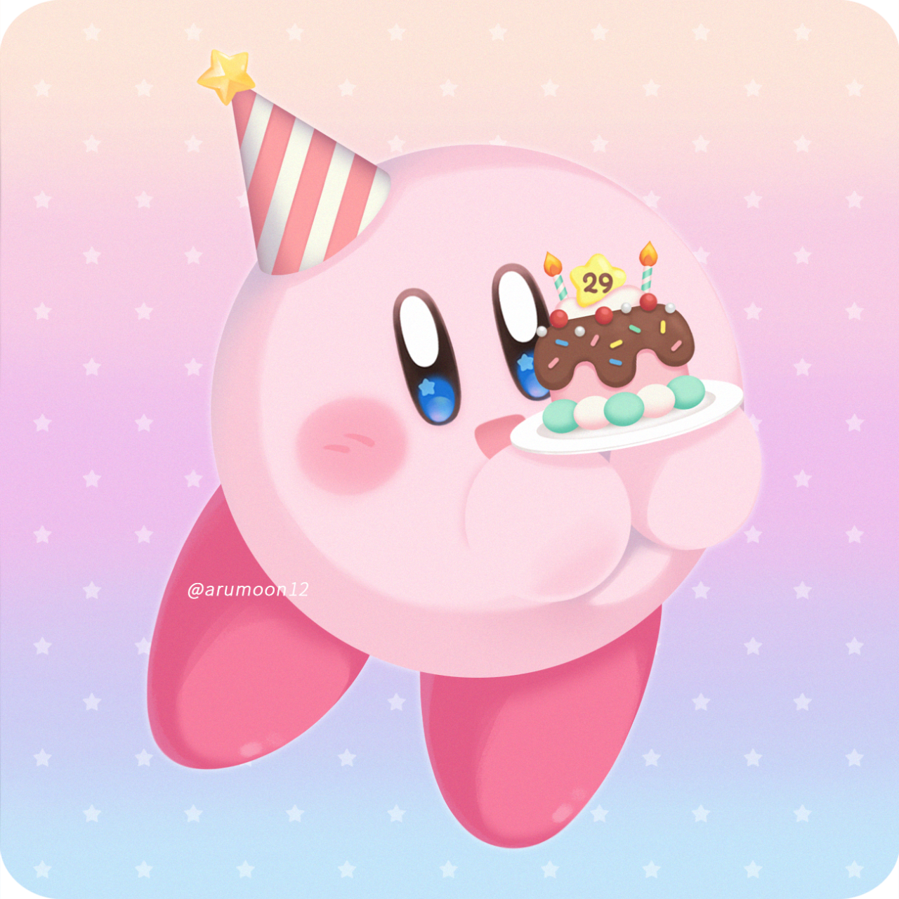 커비 생일 축하해!!   #星のカービィ29周年 
#Happy29thBirthdayKirby