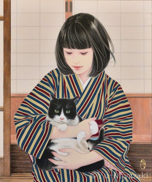 Yu Miyazaki - Oh Yongja 宮﨑優榮子Aibyō 愛猫 (Love cat) with Harada Chiaki 原田ちあき &amp; cat Ichimatsu いちまつ 