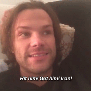 Just Jared Being A Sweetie While Watching 11x07 With Everyone Last Night.