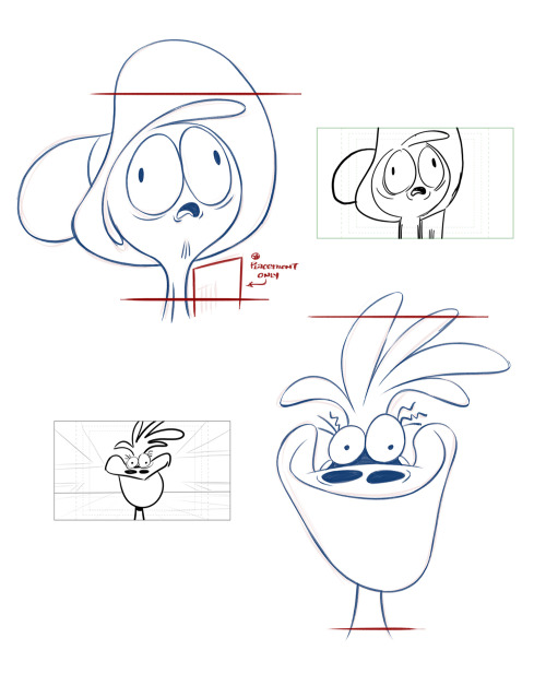alcornstudios:  Heya Tumblr-ville! Here are some rough poses from WOY season 2′s “The Matchmaker”. I’m not sure why, but some of these never made it past the rough stage. Red lines tend to be my first pass, then I’ll move on to the blue line