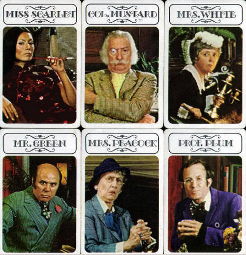 whataboutbobbed:Clue’s usual suspects, 1972 US EditionMy grandma had this copy of Clue at 