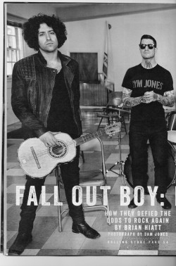 radgoats:  Fall Out Boy: Rolling Stone, May