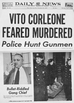 vintagegal:  Prop newspaper from The Godfather