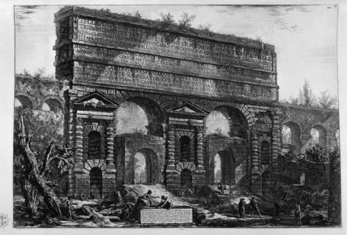 Remains of aqueducts Neroniani, Giovanni Battista Piranesi