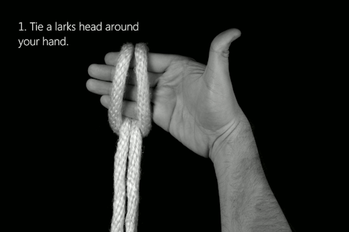 ropebondagebyahab:  Some people have asked for a gif tutorial of the Zip Snare, so here ya go! While the process of tying your partner up can be a very erotic form of foreplay, there will likely be times when you would like to hurry things along a bit.