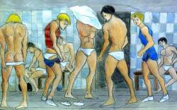 «Parties in Locker Room» Bruno Sprat