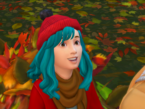 Hilda and Twig enjoying autumn in the forest.  #hilda #hilda the series #twig#deerfox #twig the deerfox #sims 4 #sims 4 seasons  #sims 4 cats and dogs  #sims 4 screenshots