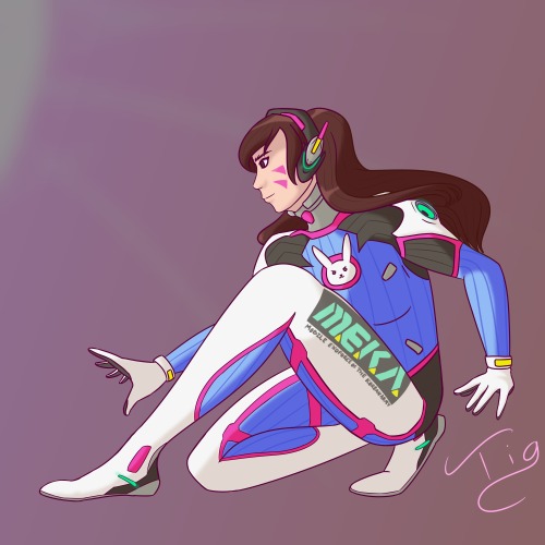 I’ve decided to show D.Va some love in art form&hellip; I recognize that maybe some things are off, 
