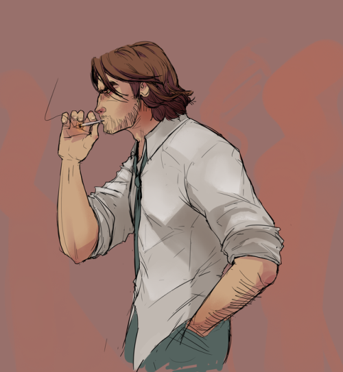jubberry: im pretty sure ive developed something bad in my lungs from watching bigby smoke so much