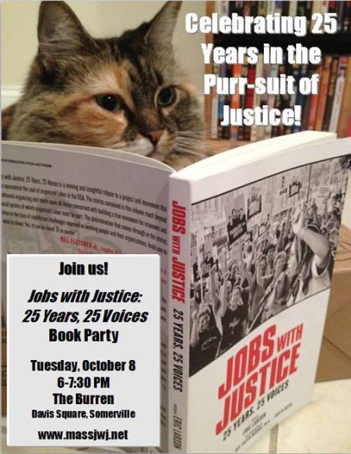 Kittehs for justice!  Come celebrate 25 years in the purr-suit of justice!