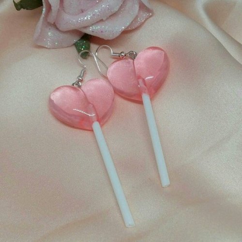riniredrum:♡ Heart Lollipop Earrings ♡