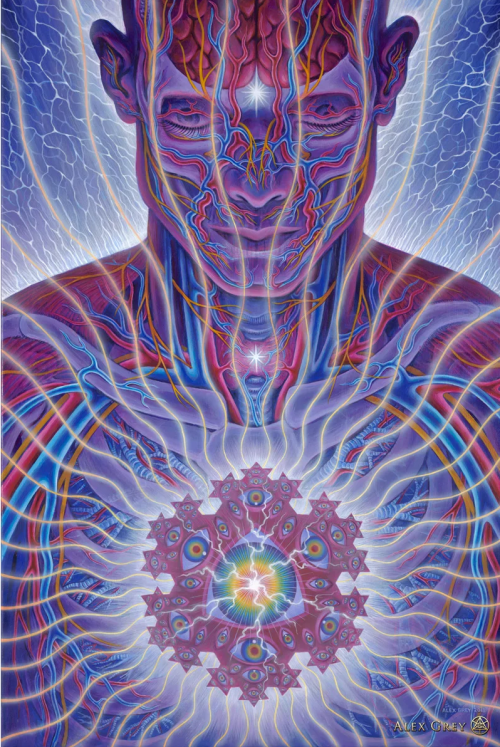 Alex Grey (b. 1953)Mystic Eye ,2018acrylic on linen