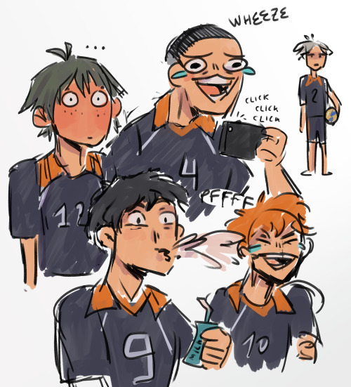 millienery:Sailor Tsukki!!   He lost a bet to Kageyama but the team didn’t think he’d ACTUALLY do it